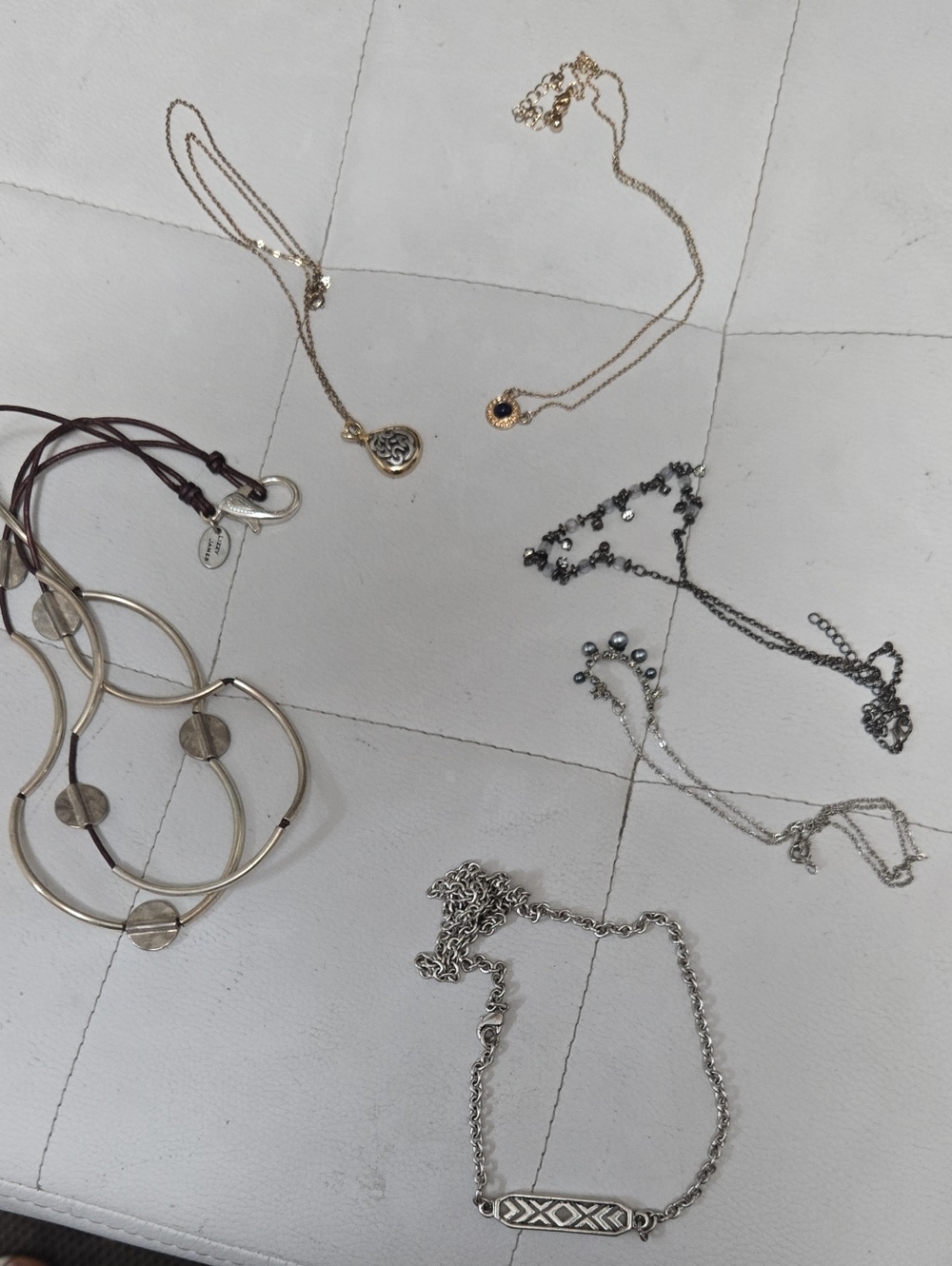 Bundle Gold and Silver Mixed Metal Women's Necklace Set